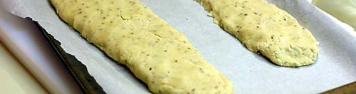 lemon anise biscotti, shaped