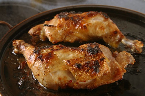 Broiled Chicken legs, closeup