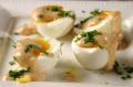 Soft Boiled Eggs with Miso, Lemon Dressing